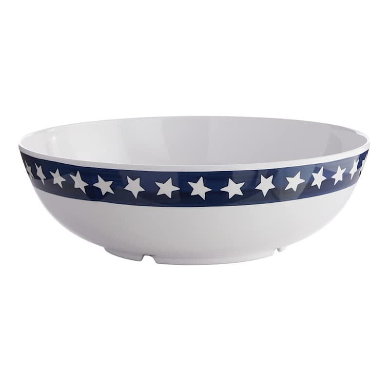 Star Rimmed Melamine Serve Bowl, 12" | At Home