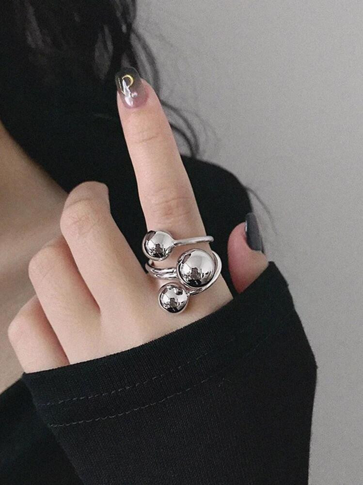 1pc Fashion Copper Round Decor Ring For Women For Daily Decoration | SHEIN