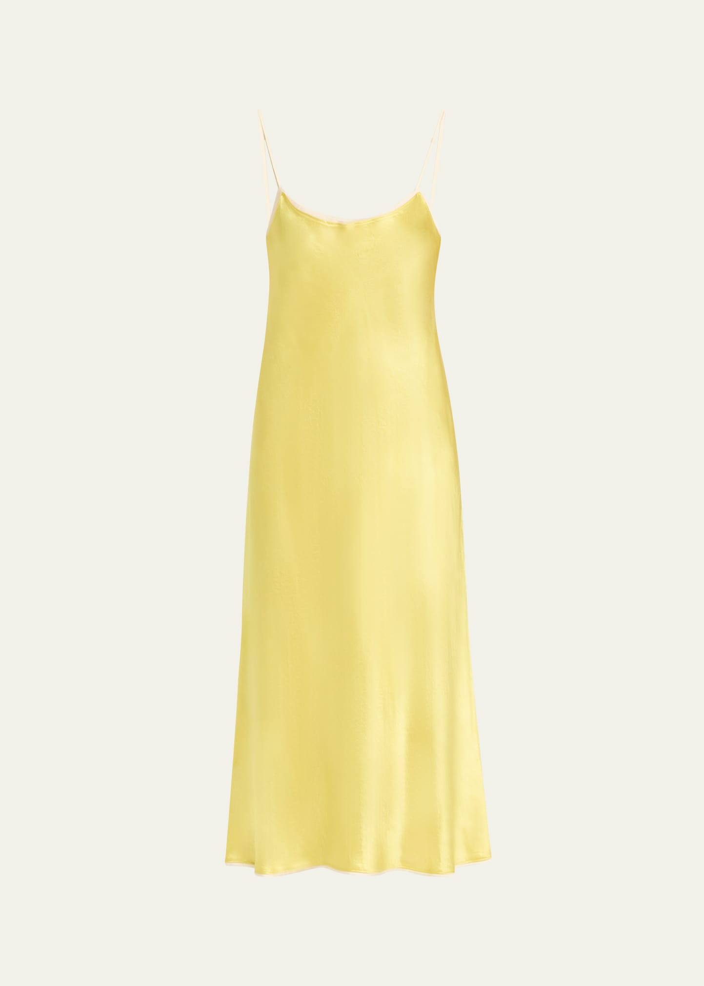 Vince Tipped Satin Midi Slip Dress | Bergdorf Goodman