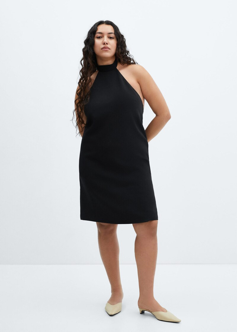 Halter-neck open-back dress -  Woman | Mango Canada | Mango Canada