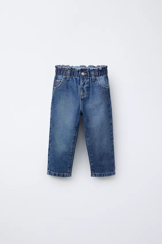 HEART POCKET PAPERBAG JEANS | Zara US