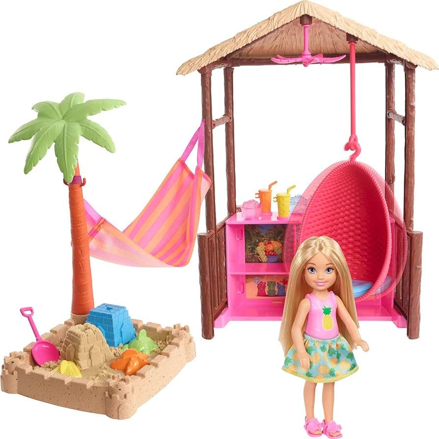 Barbie Dreamhouse Adventures Chelsea Doll & Tiki Hut Playset with Moldable Sand, Hammock & Access... | Amazon (US)