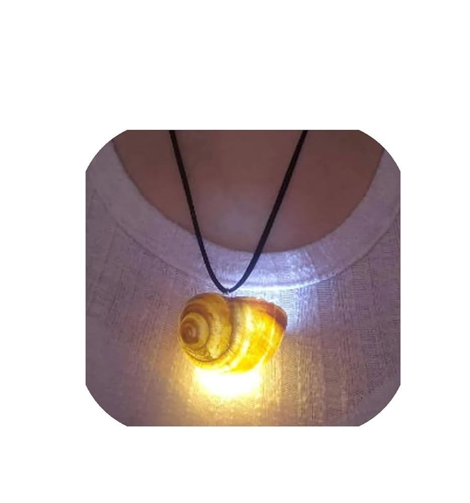 Sea Snail Shell Cosplay Costume Necklace Natural Conch Shell Glowing Necklace | Amazon (US)