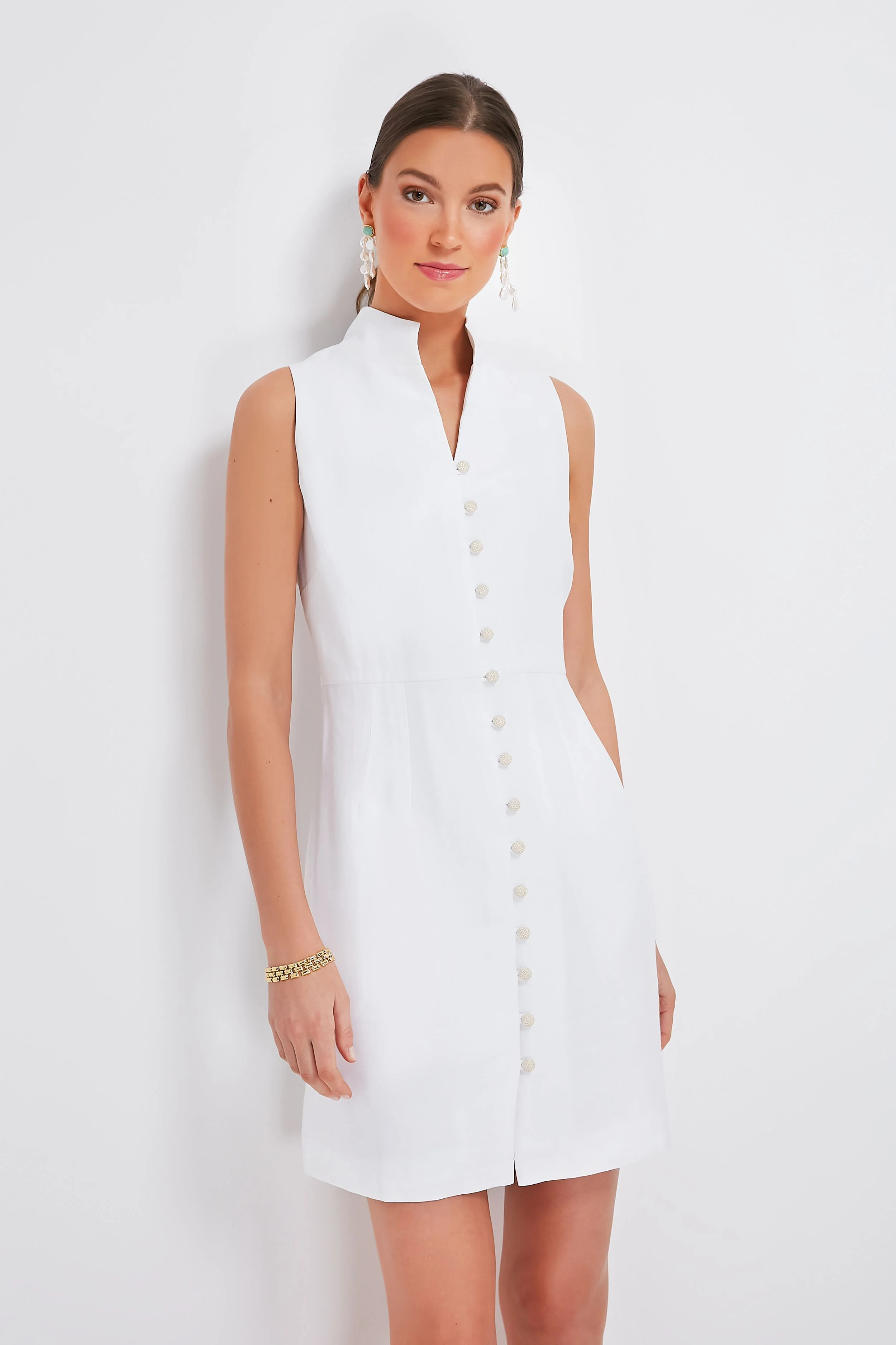 White Leighton Mini Dress | Tuckernuck (US)