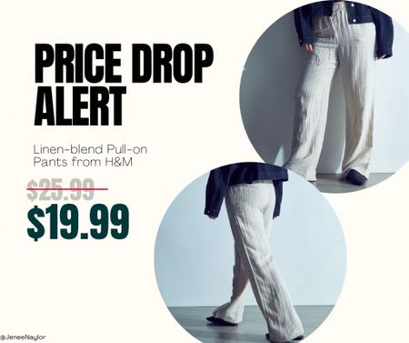 PRICE DROP ALERT: H&M Linen-blend pants! 

#LTKsalealert #LTKfindsunder100 #LTKSpringSale
