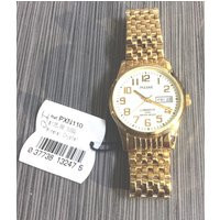 Pulsar Men's Gold Watch Round Lumibrite Glow Dial With Number Hours All On A Linked Band New Unused Vintage Item | Etsy (US)