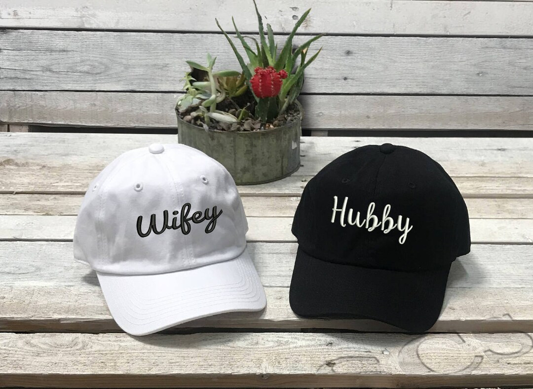 Honeymoon Hats HUBBY & WIFEY SET Dad Hats Wife and Groom Wife Hat Honeymoon Cap Newlywed Gift Wif... | Etsy (US)