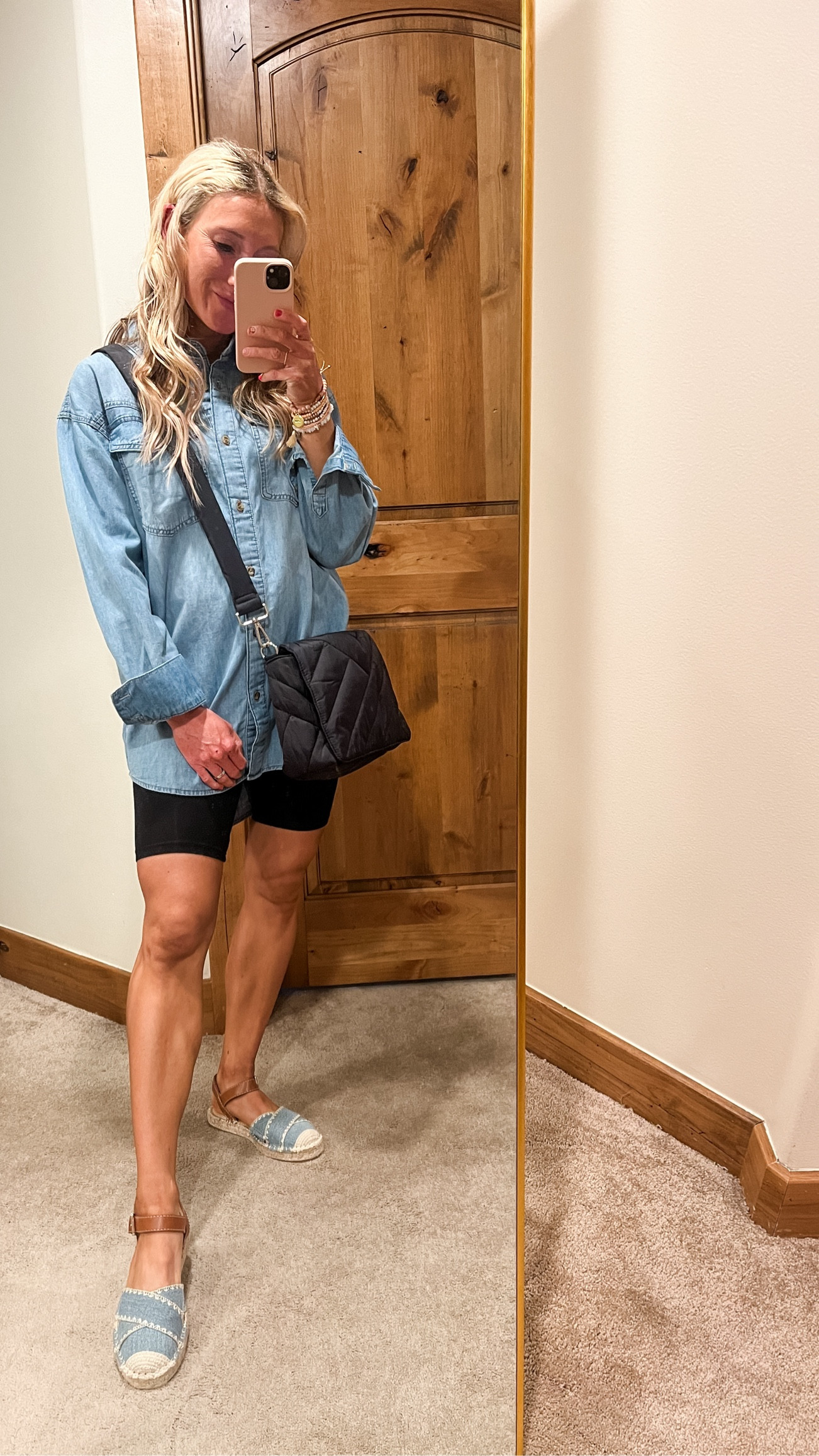 Walmart outfit 💙. With the addition  of this quilted Amazon bag that I love!! $15 with code BSTHD3OD until March 25th. Wearing size XS in everything. Shoes TTS. 

#LTKfindsunder50 #LTKstyletip #LTKsalealert