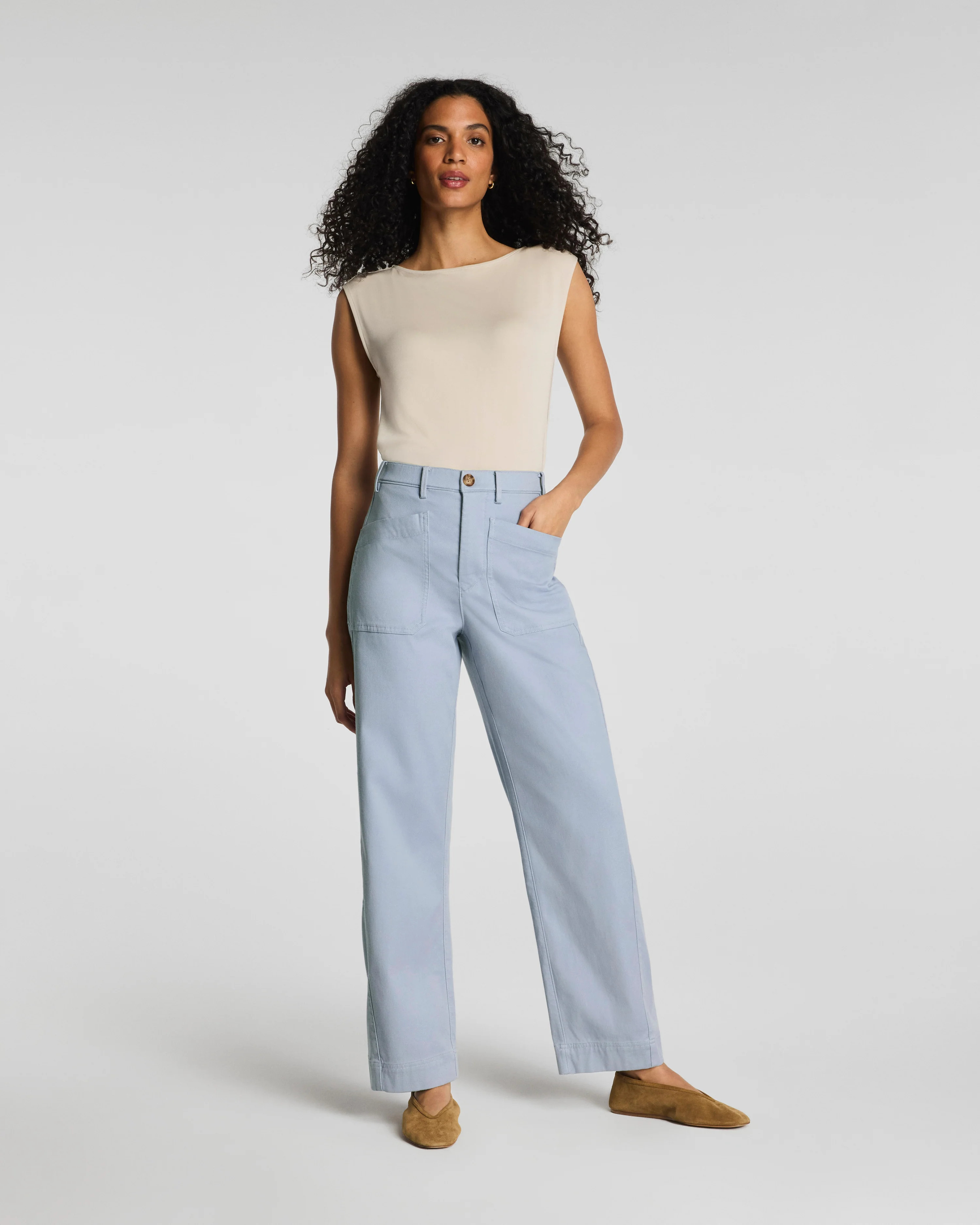 SPANXsupersmooth™ Stretch TwillUtility Barrel Leg Pant with Patch Pockets | Spanx