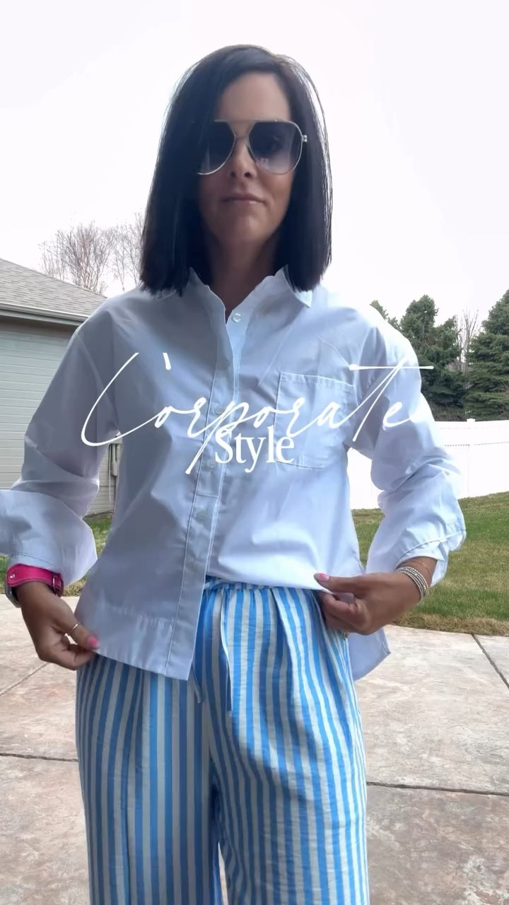 Another day, another office look! 

Comment LOOK and I’ll send the direct links!  These pants are so versatile!  Dress them up or down with a tank and denim jacket!

Textured fabric with lining.  Wearing my TTS.

🔎: corporate style, casual but cute office look, corporate girl look, affordable fashion, mom over 40, spring office look, chic style for the office, classroom look, cute teacher look, striped pants, mom look
#momover40 #over40style #corporatestyle #casualbutcute



#LTKootd #LTKOver40 #LTKWorkwear