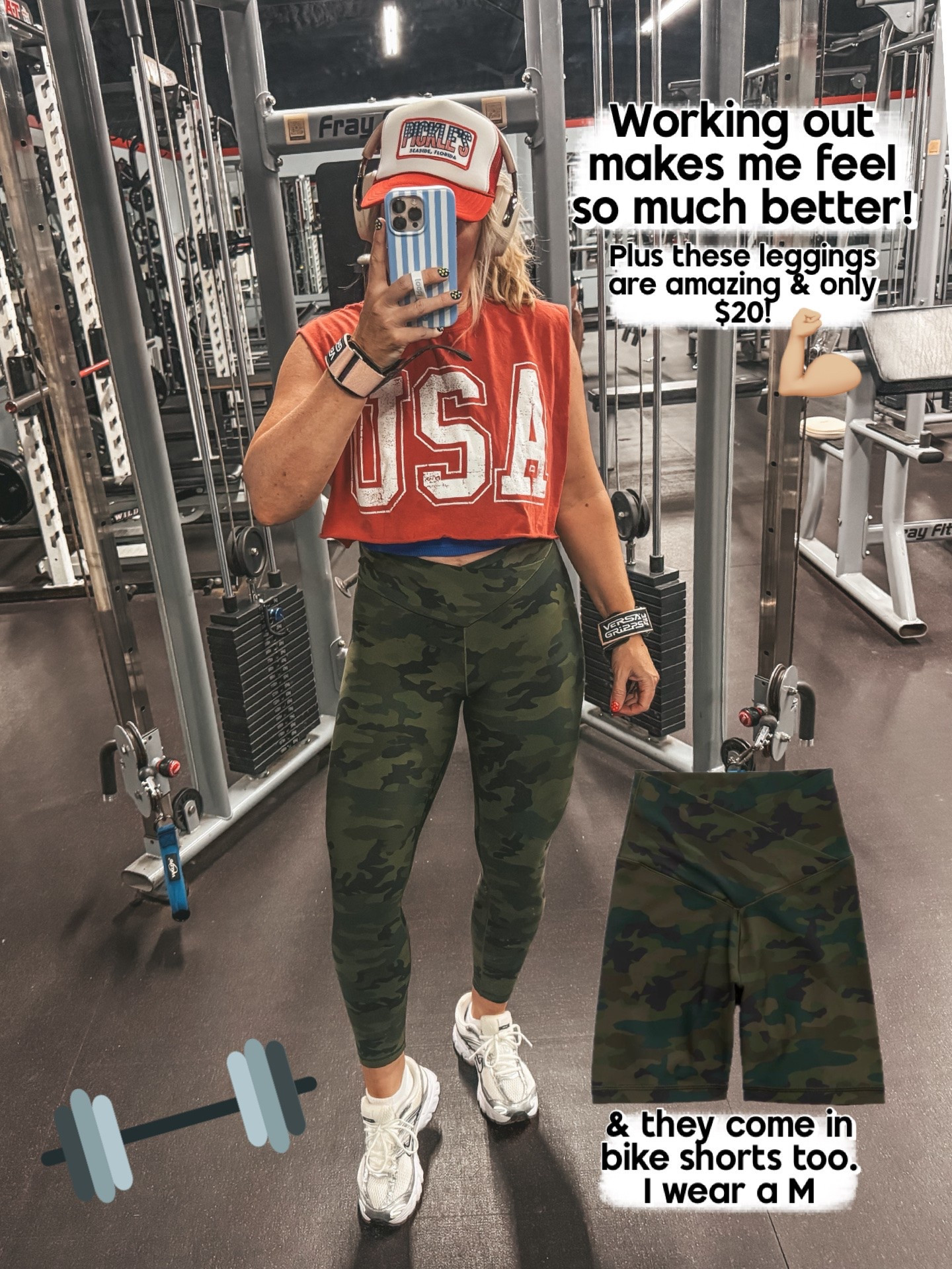 Some of my fav leggings I wear to the gym and they also come in bike shorts that o also have and love!! I’m wearing size medium.