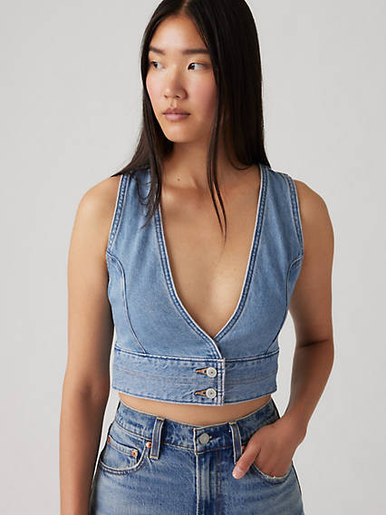 Levi's Raine Denim Crop Top - Women's S | LEVI'S (US)