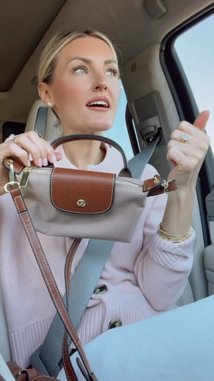 This bag is a designer look alike, and it is so good! I love this color, but it also has several other colorways! It even comes with this crossbody strap!

Loverly Grey, Amazon, mini purse, crossbody purse, neutral purse, gameday purse, stadium purse 