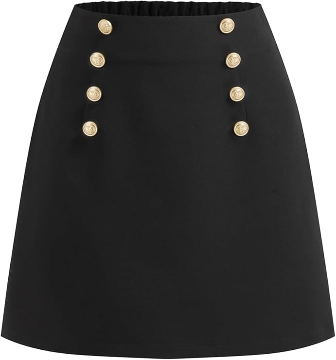 CIDER High Waist Zip Up Slit Mini Skirt | Amazon (US)