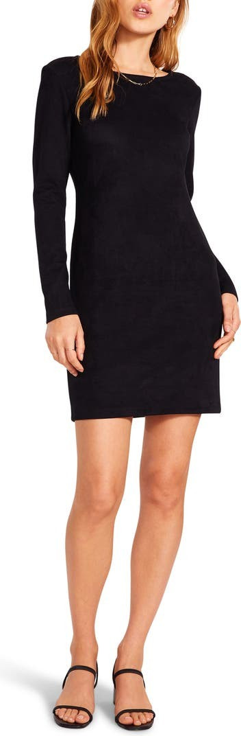 BB Dakota x Steve Madden Alexandria Faux Suede Long Sleeve Minidress | Nordstrom