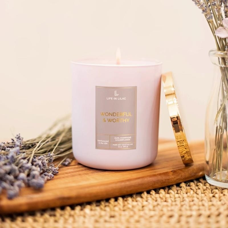 Wonderful & Worthy Candle | Life In Lilac