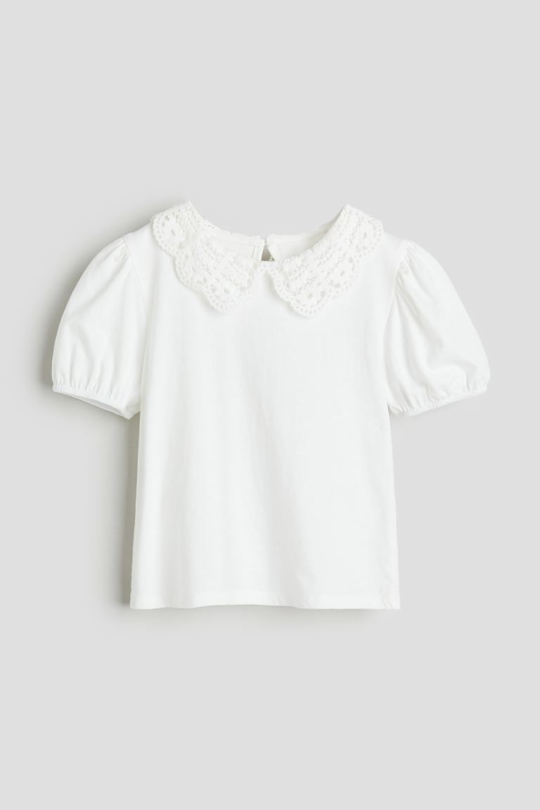 Jersey Top with Collar | H&M (US + CA)