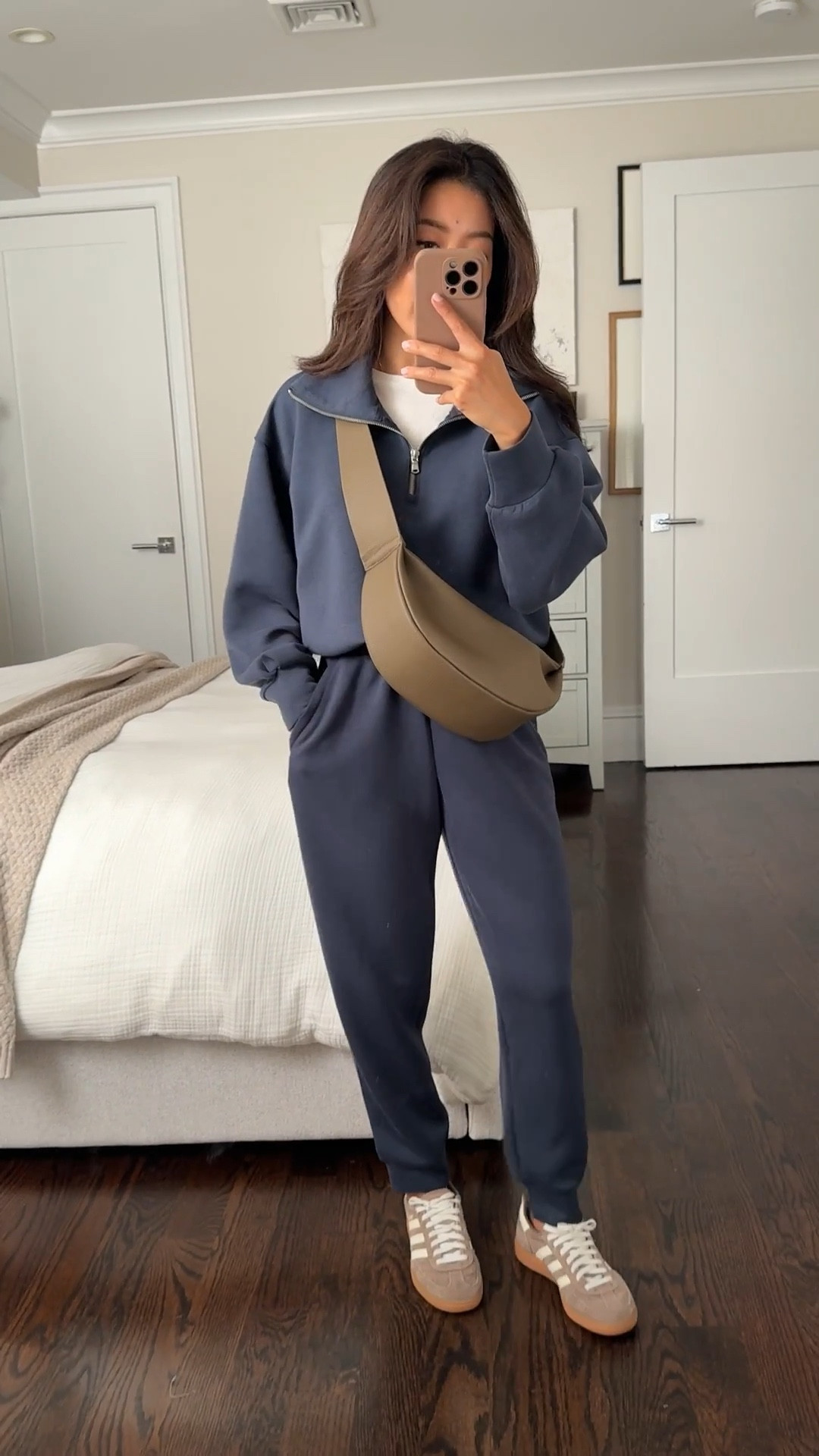 On sale: Old Navy joggers are restocked in petite sizes in many colors!

I wash these inside out in cold water and air dry to minimize pilling

• High-waisted jogger sweatpants in navy size xs petite, I’ve also worn with the brown loafers linked to elevate the look

Also linked two other matching bottoms that come in petites 

• old navy half-zip pullover sweatshirt in navy xs petite

• Everlane staple white tee xs (Sized up)

• Adidas handball sneakers 5 - comfy style with support, runs big 

I can also fit kids size 3.5 = women’s 5

• Amazon pebbled leather crossbody bag nice quality 

Travel outfit, matching sets, petite friendly athleisure, school drop off, easy mom style

#LTKTravel #LTKFindsUnder50 #LTKmomlife