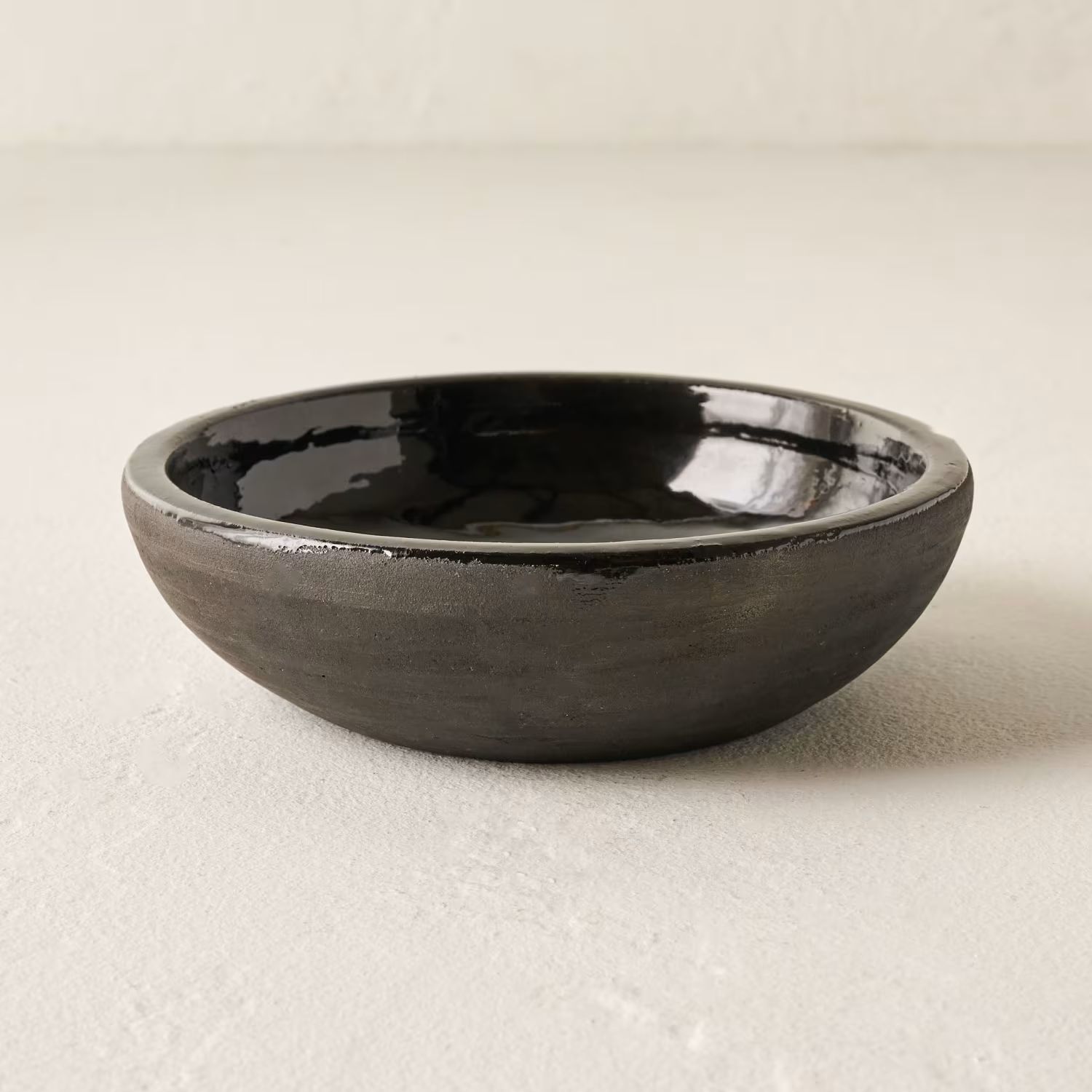 Rustic Black Clay Catch-All Bowl | Magnolia