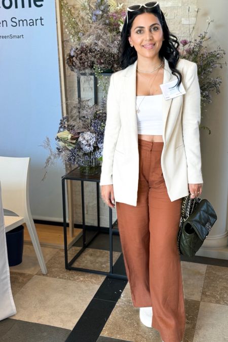 Yesterday’s outfit at the meta event. 

Linen pants
Linen blazer
Mom outfit 
Comfortable outfit 
Platform sneakers 
Summer vibes 

#LTKFindsUnder100 #LTKBeauty #LTKSeasonal