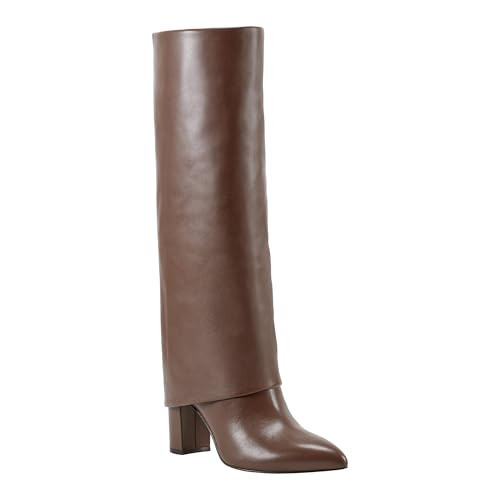 Marc Fisher LTD Women's Leina Knee High Boot, Dark Brown Leather 200, 10 | Amazon (US)