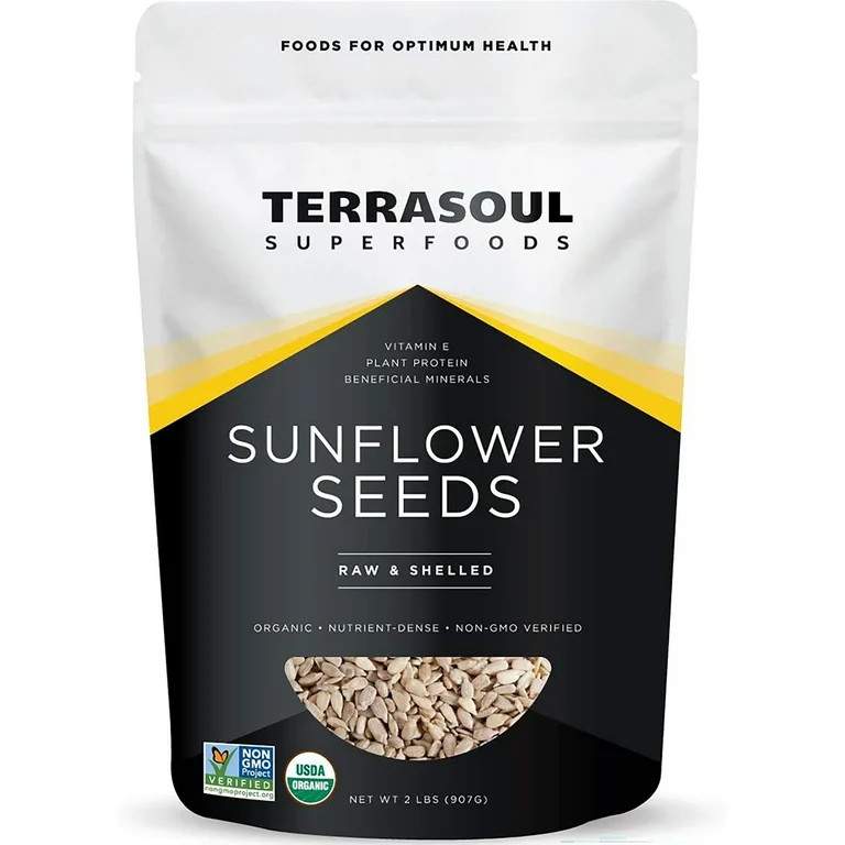 Terrasoul Superfoods Organic Hulled Sunflower Seeds, 2 Lbs - Hulled | Fresh | Vitamin E | Walmart (US)
