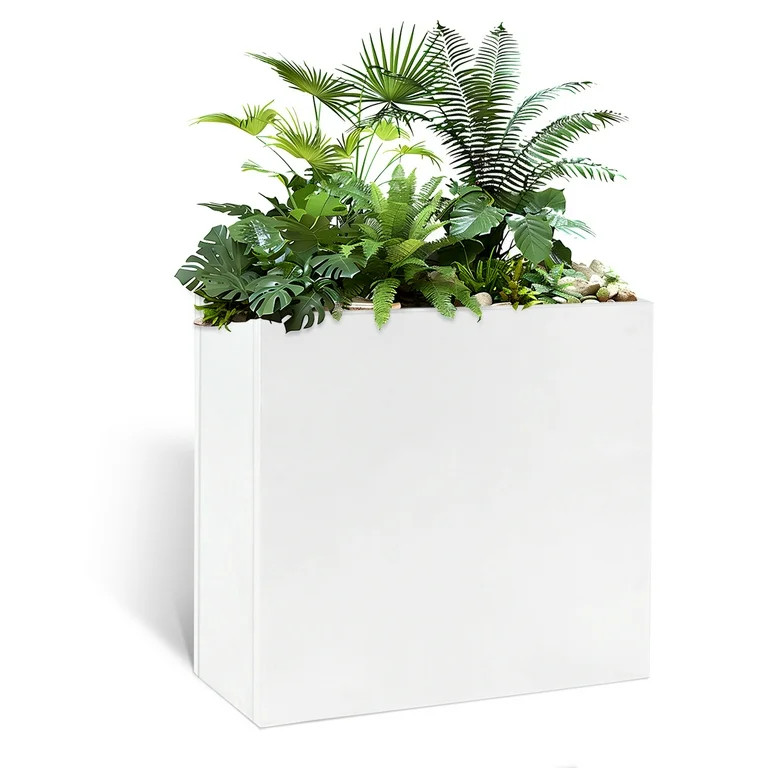 24" Garden Pots with Drainage Holes Rectangular Large Planter Box for Outdoor Removable Shelf Pla... | Walmart (US)