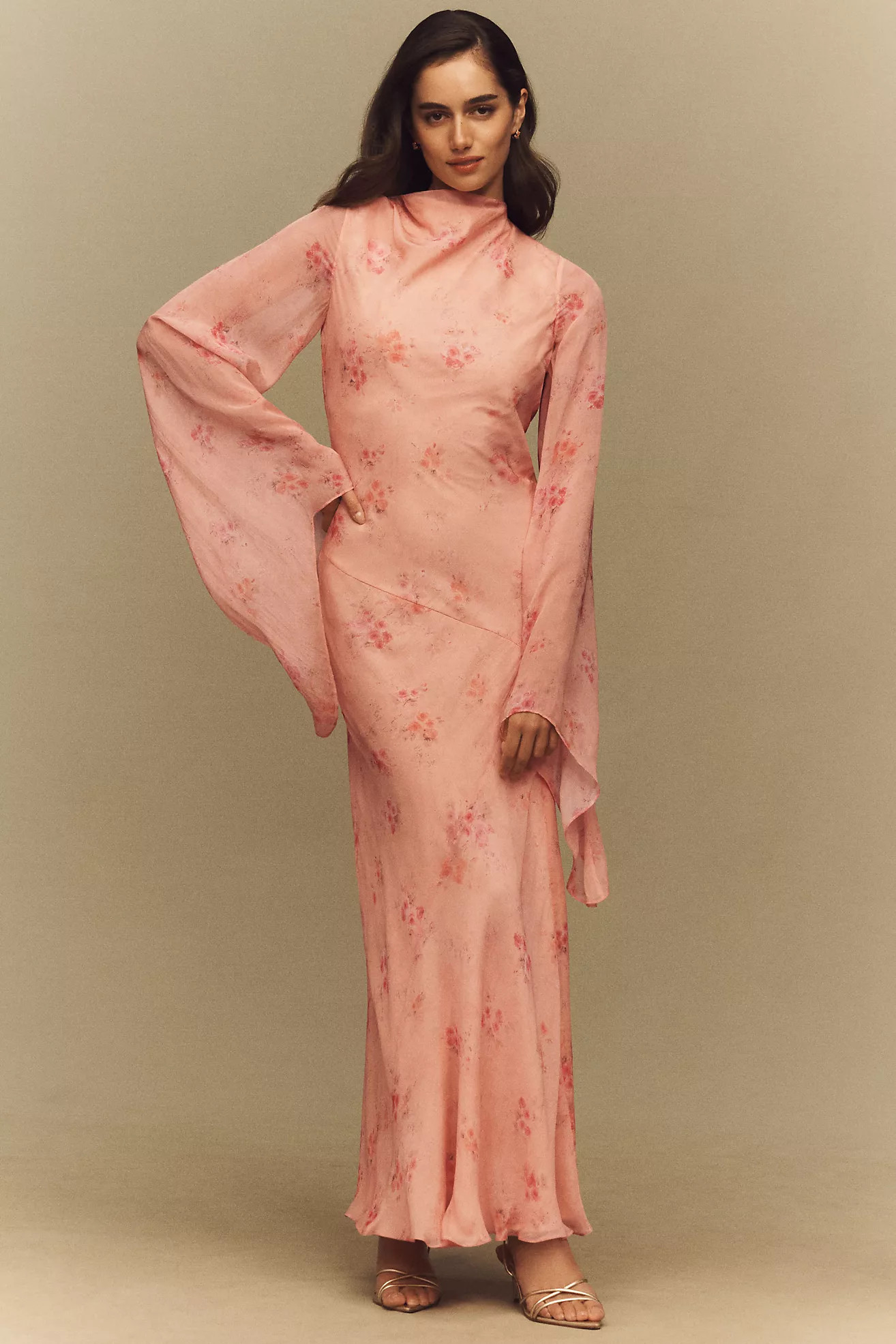 BHLDN Sheer Sleeve Gown | Anthropologie (US)