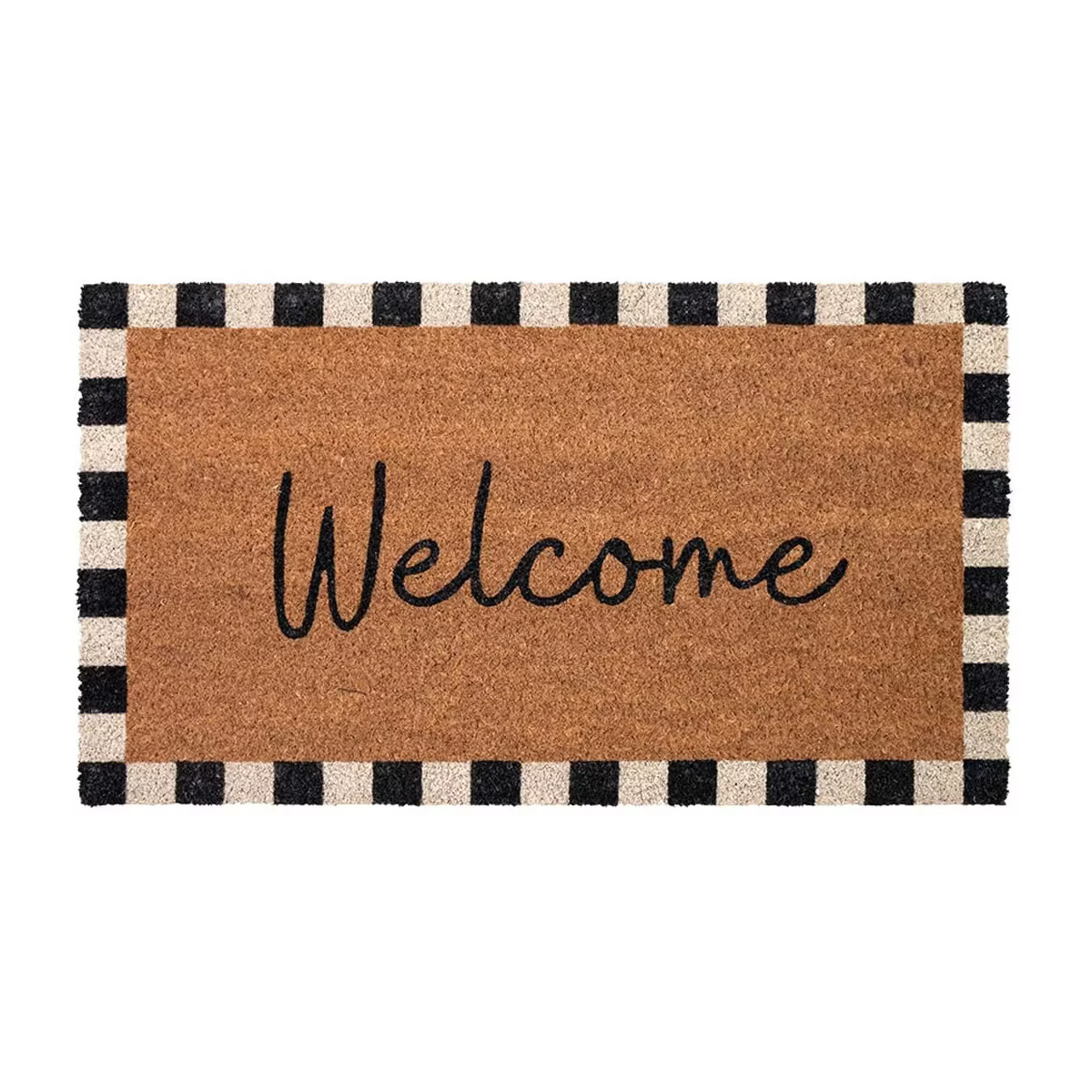 Folkulture Welcome Door Mat | (16 x 28) Welcome Matt or Checkered Doormat for Home Entrance | Dur... | Target