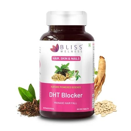 Bliss Welness Dht Blocker With Biotin Pumpkin Seed Green Tea Extract Omega 3 Ginseng Extract Vitamin | Walmart (US)