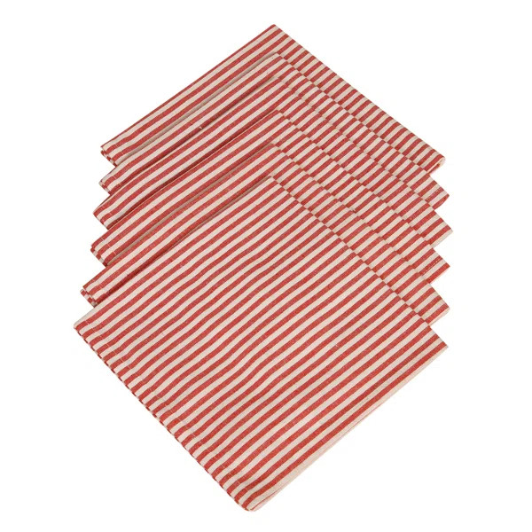 Aalayah Stripes Cotton 19" Napkin (Set of 6) | Wayfair North America