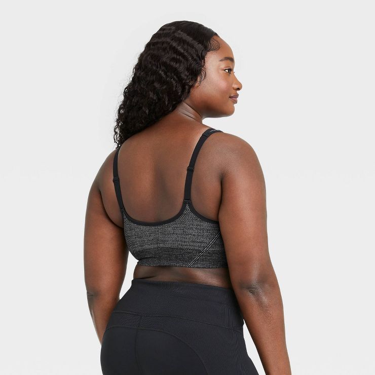 Women's Medium Support Seamless Zip-Front Sports Bra - All in Motion™ | Target