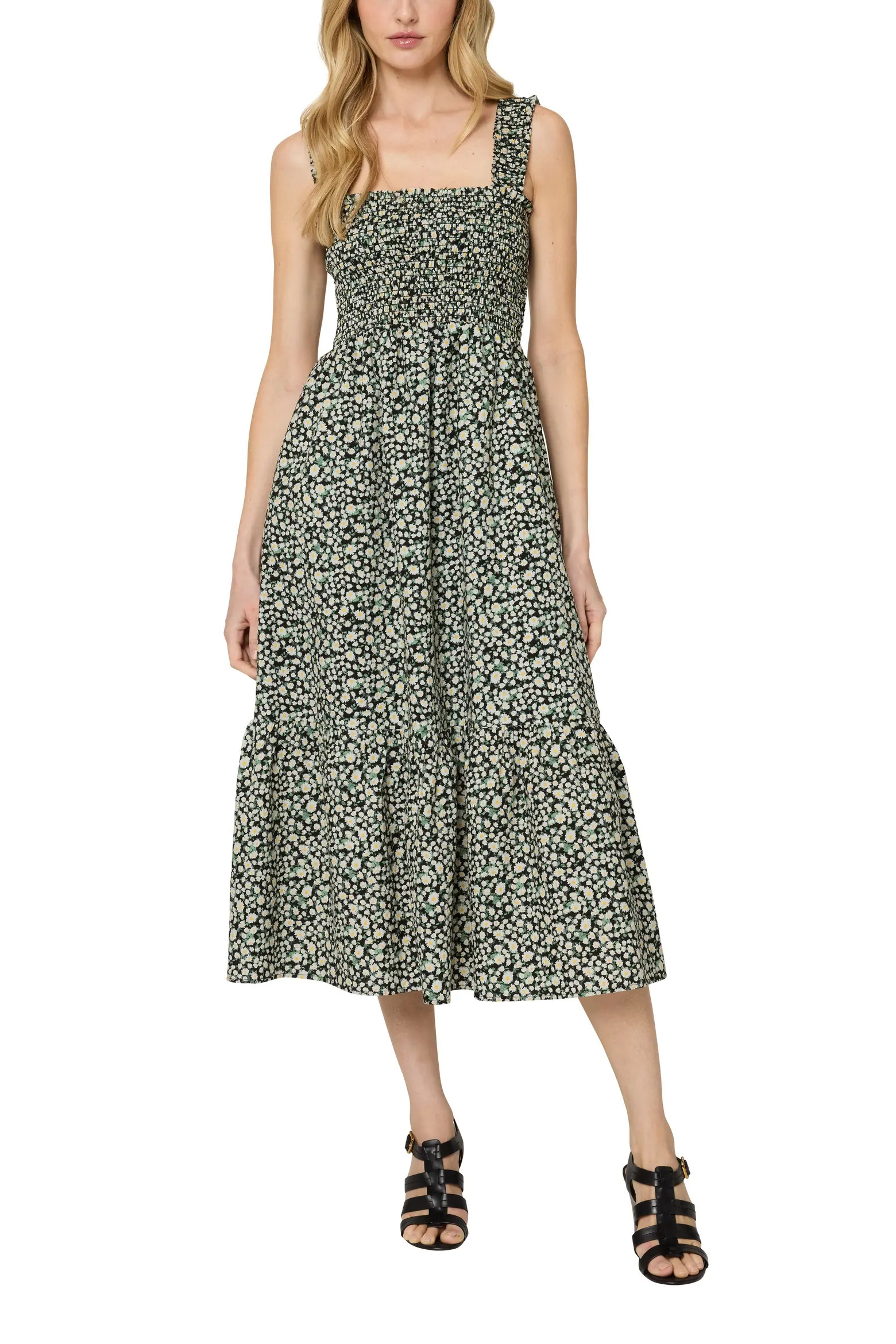 The Smocked Ruffle Tank Midi Dress (Women) | Nordstrom | Nordstrom