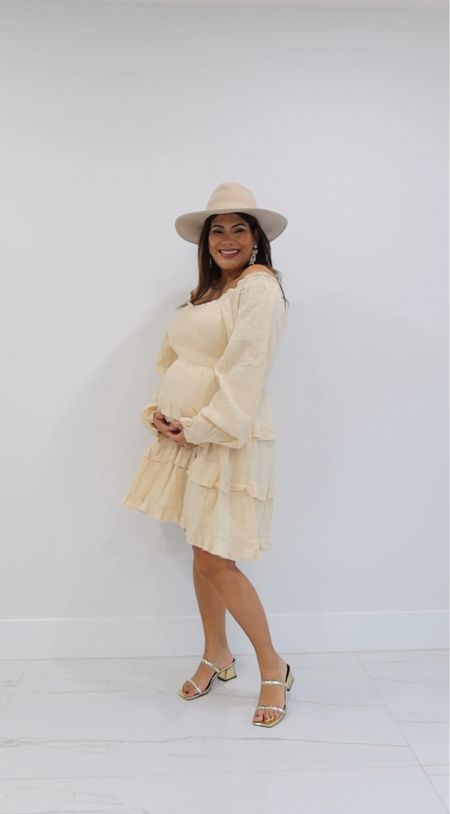 Neutral beige long sleeve  maternity dresses I am obsessed with this beautiful options perfect for this spring! 

Spring outfit
Maternity 
Vacation
Mother’s Day 

#LTKstyletip #LTKbump #LTKparties