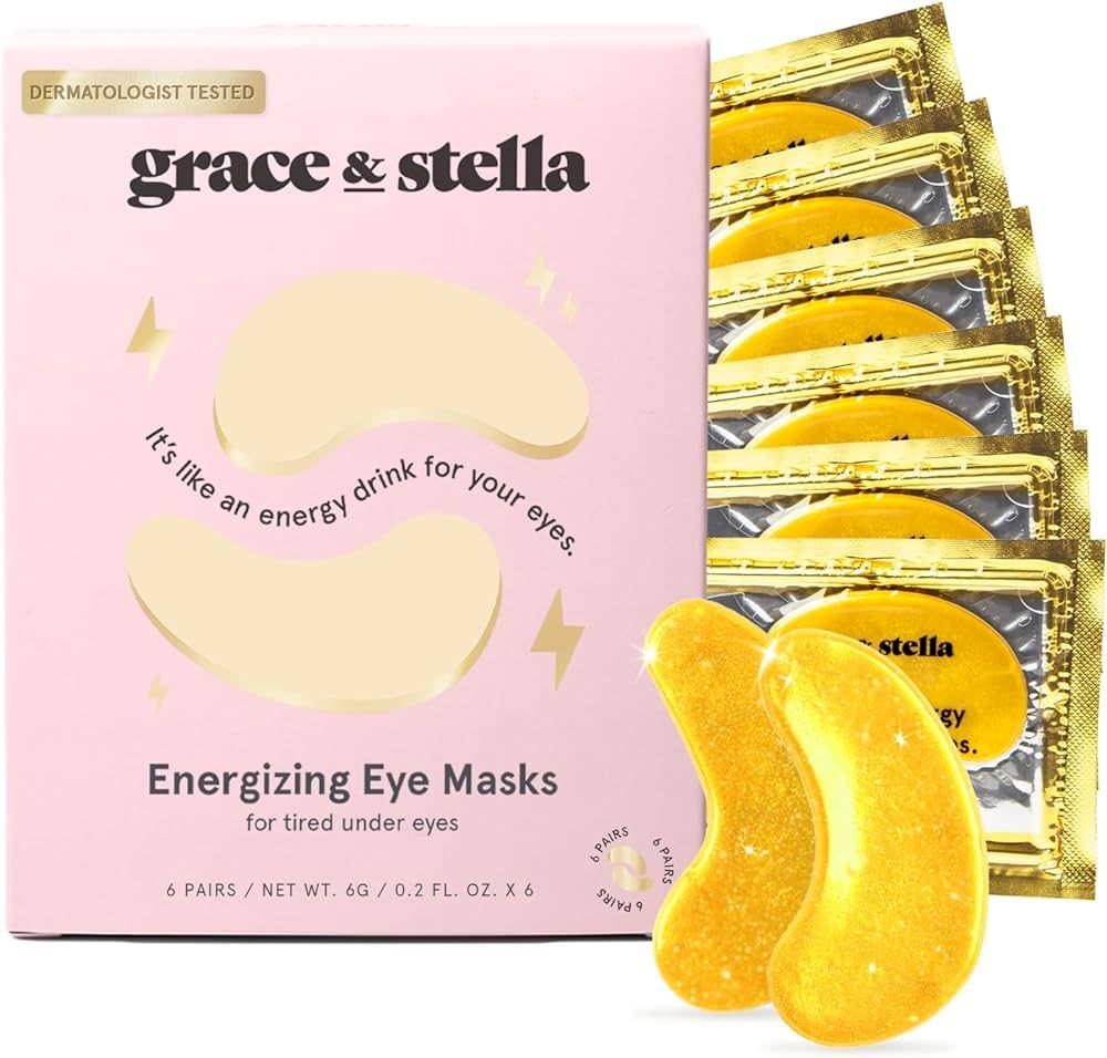 Grace & Stella Under Eye Mask (Gold, 6 Pairs) Dark Circles Under Eye Treatment, Puffy Eyes, Under... | Amazon (US)
