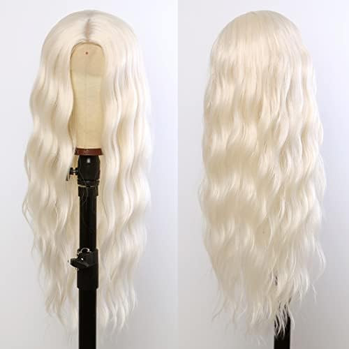 Amazon.com : Blonde Wig, Giannay Platinum Blonde Wig Curly Wig Long White Loose Wave Wigs for Whi... | Amazon (US)
