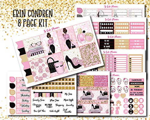Glam Girl Planner stickers Weekly Kit Set for Erin Condren sticker | Amazon (US)