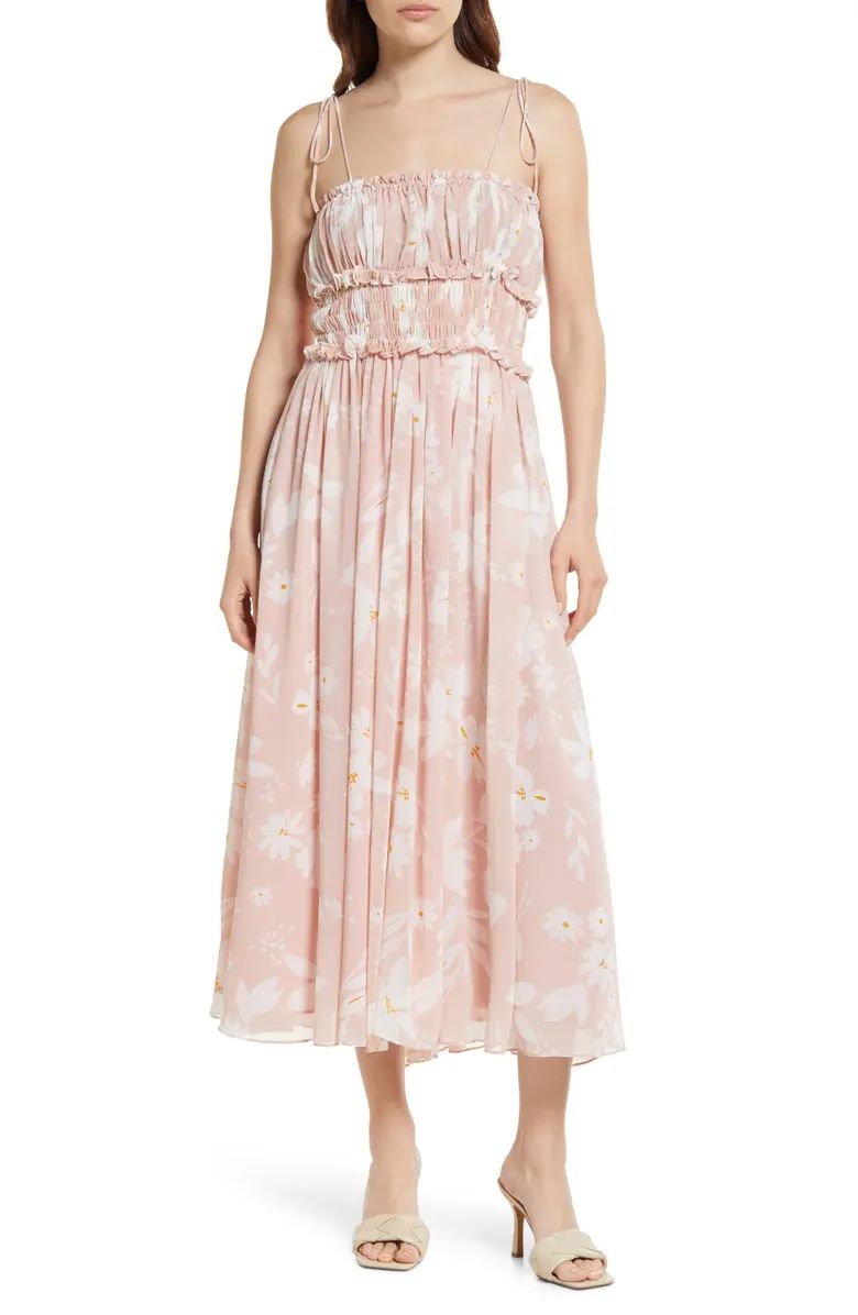 En Saison Gabby Smocked Waist Floral Print Dress | Nordstrom | Nordstrom