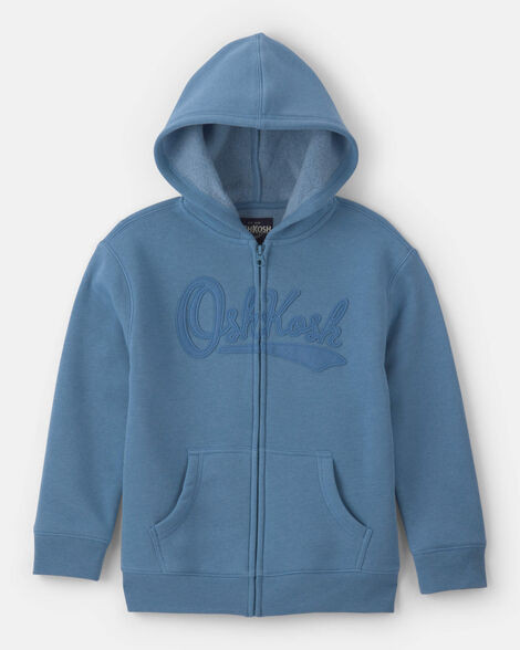 Boys OshKosh Logo Fleece Zip-Up Hoodie - Blue | Carter's Inc