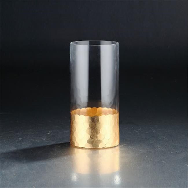 Diamond Star 69074S 8 x 4 in. Glass Vase, Gold | Walmart (US)