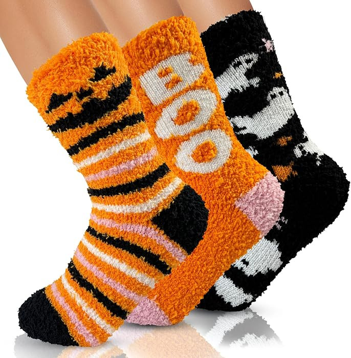 Ultra Luxe Soft Fuzzy Cloud Socks-Super Warm Cozy Fall Halloween Gifts for Women Men-Luxurious Fa... | Amazon (US)
