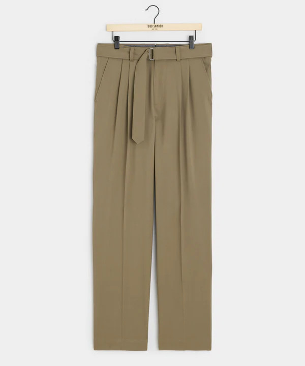 Italian Gabardine Self Belt Trouser | Todd Snyder