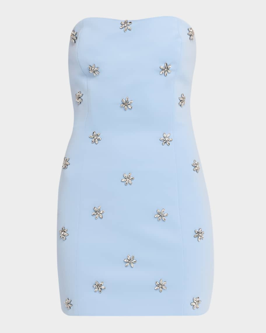 Pixie Strapless Crystal-Embellished Mini Dress | Neiman Marcus