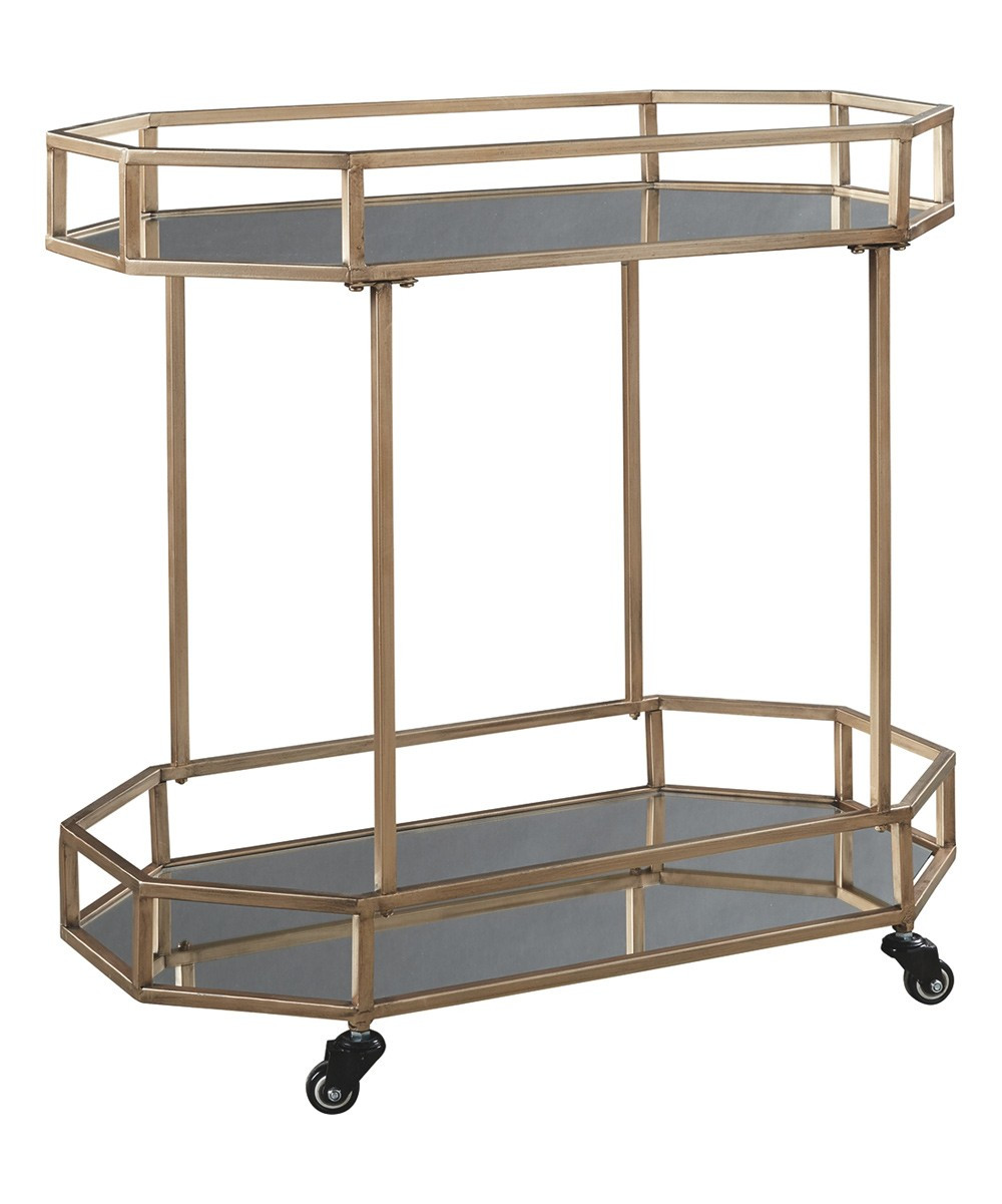 Signature Design by Ashley Furniture Bar Cart Gold - Gold Daymont Bar Cart | Zulily
