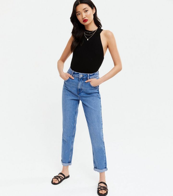 Bright Blue High Waist Tori Mom Jeans 
						
						Add to Saved Items
						Remove from Saved It... | New Look (UK)