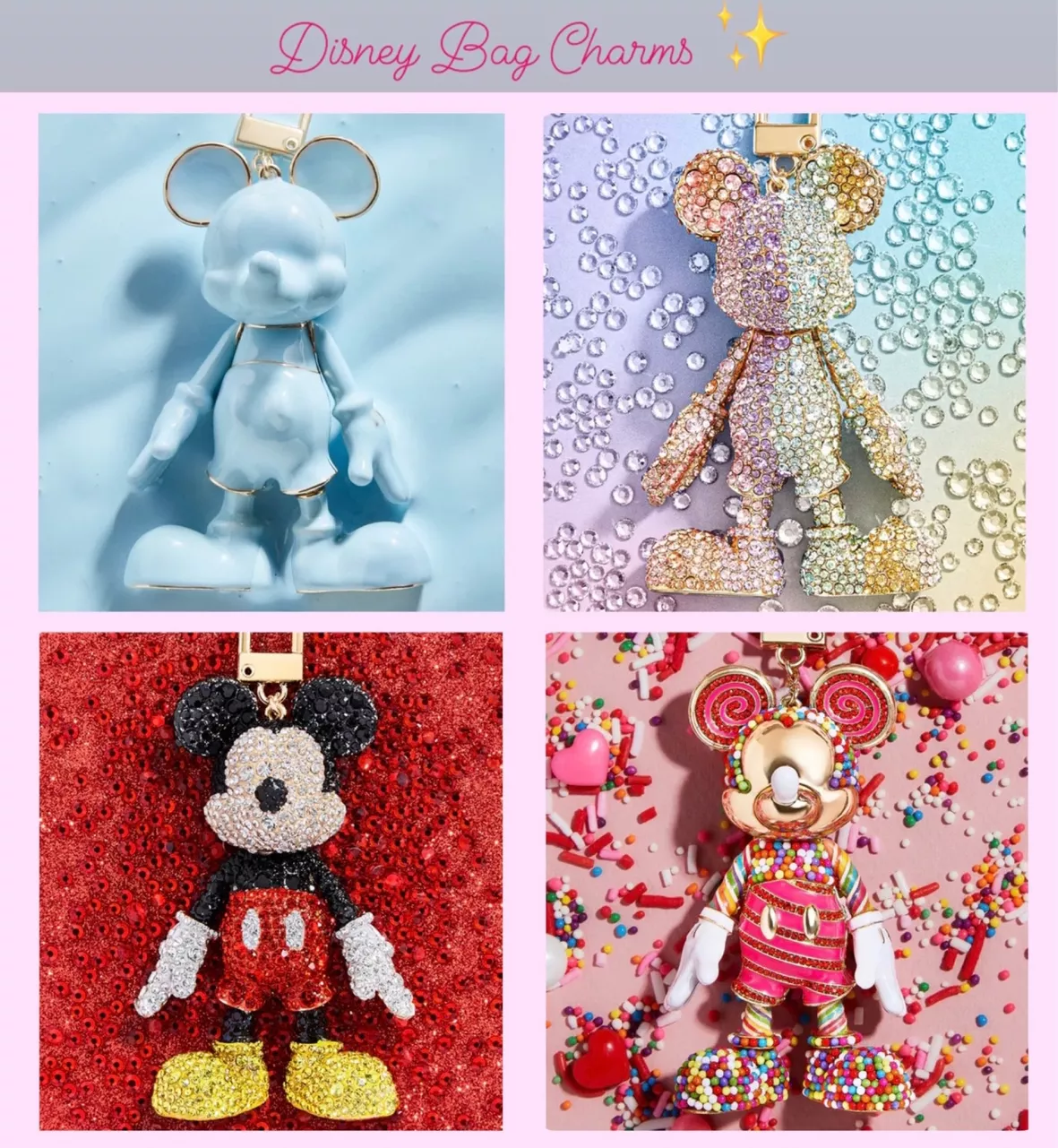 Disney Store Minnie Mouse Hearts Bag Charm