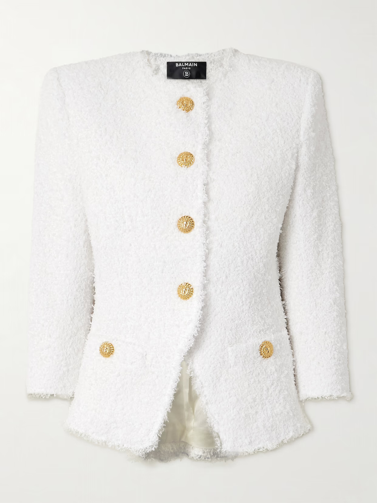Balmain - Tweed Blazer - White | NET-A-PORTER (US)