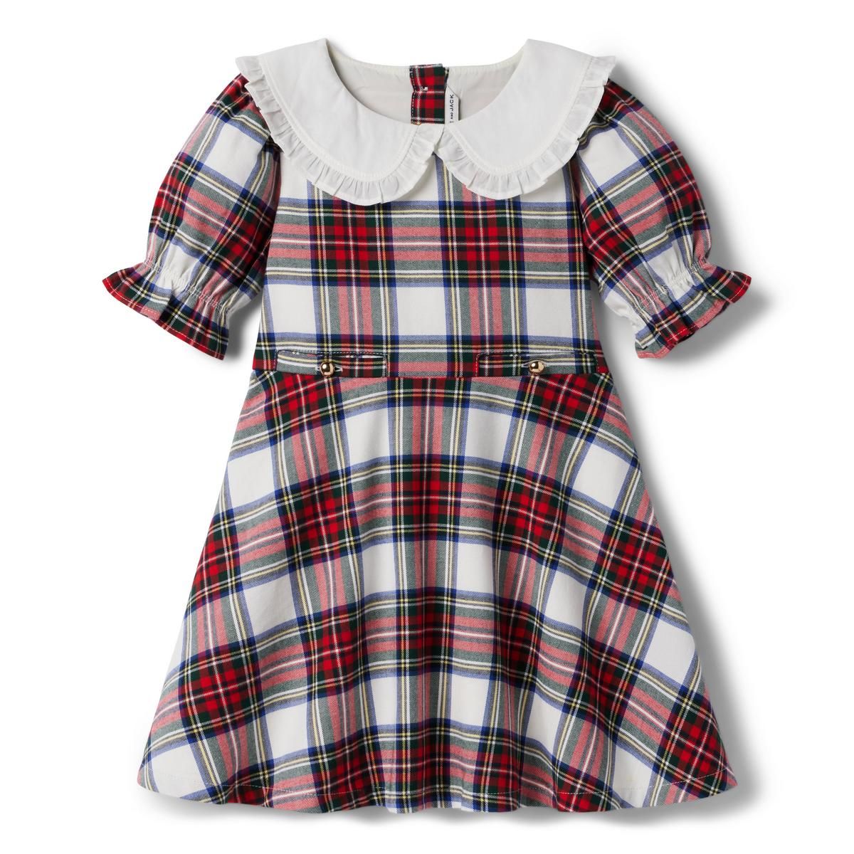 Plaid Ruffle Collar Twill Dress | Janie and Jack