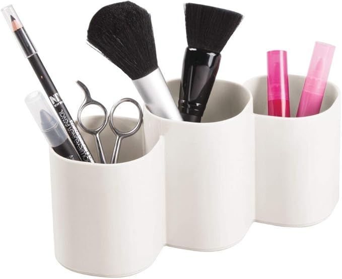 mDesign Plastic Makeup Organizer Cup for Bathroom Vanity Countertop or Cabinet to Hold Brushes, L... | Amazon (US)