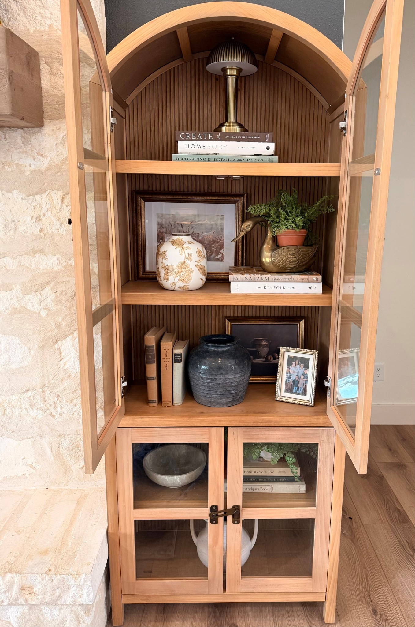 I love this arched cabinet! I put it together all by myself and it only took about an hour! 